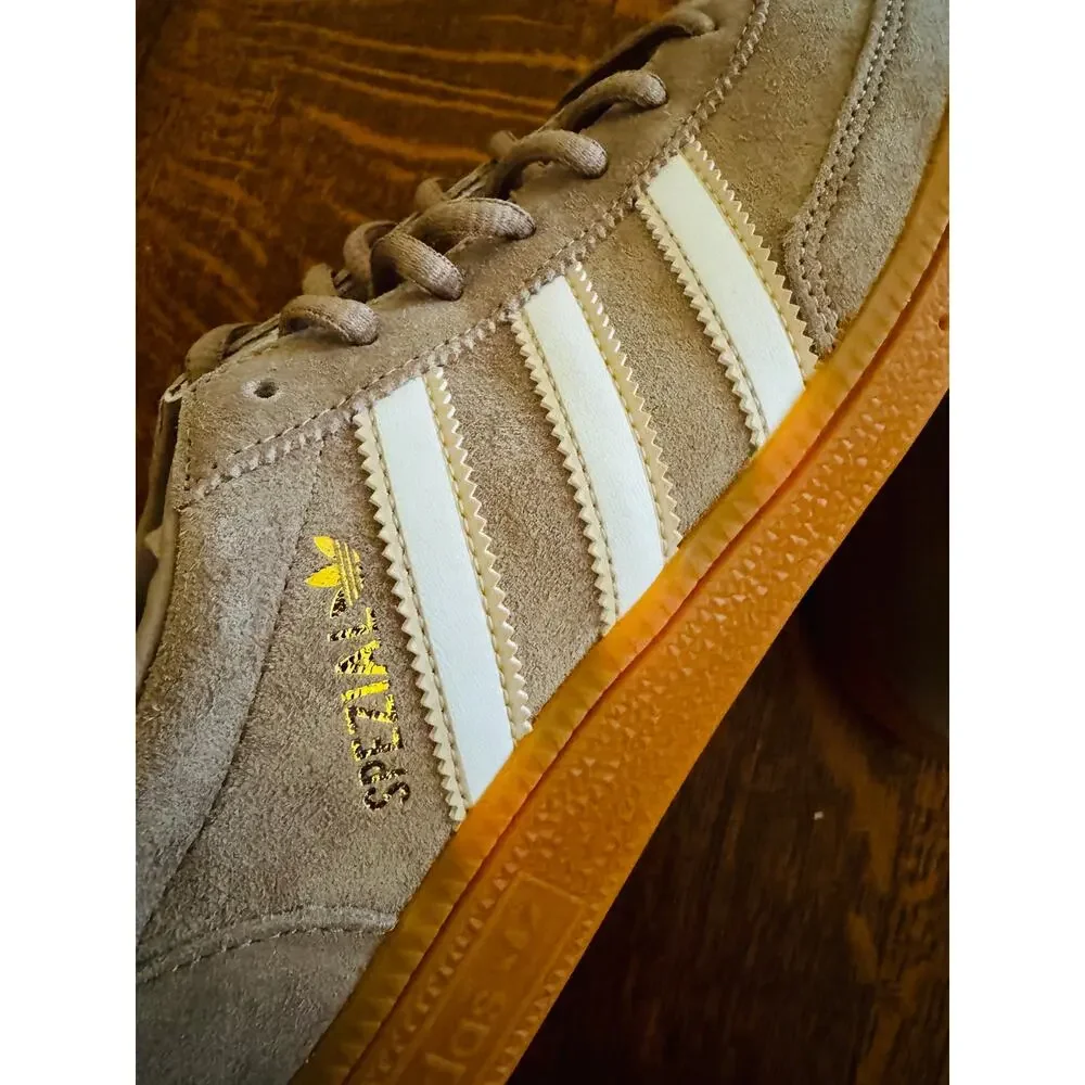 NIB adidas Handball Spezial Sneakers Brwn/Wht/Beige Womens 9.5